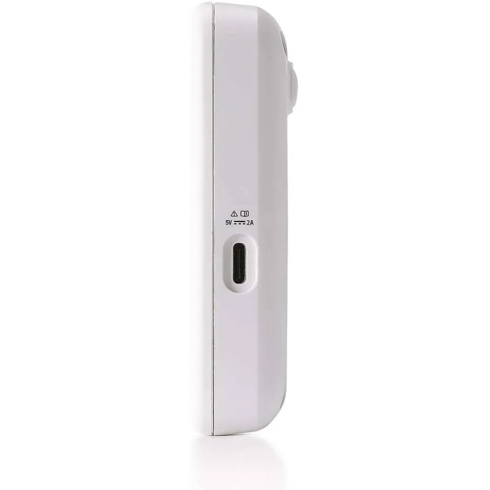 Alecto DVM2060 Babyfoon met HD-camera, groot 5 inch kleurenscherm, nachtlampje en app - Op afstand bestuurbaar - Wit