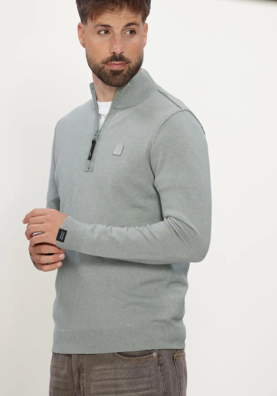 Butcher of Blue regular fit gebreide trui met wol - ice green, foto 8