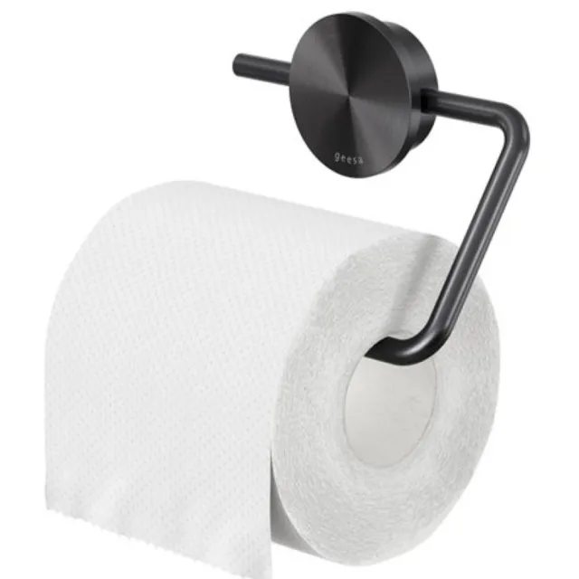 Geesa Opal toiletrolhouder zonder klep zwart