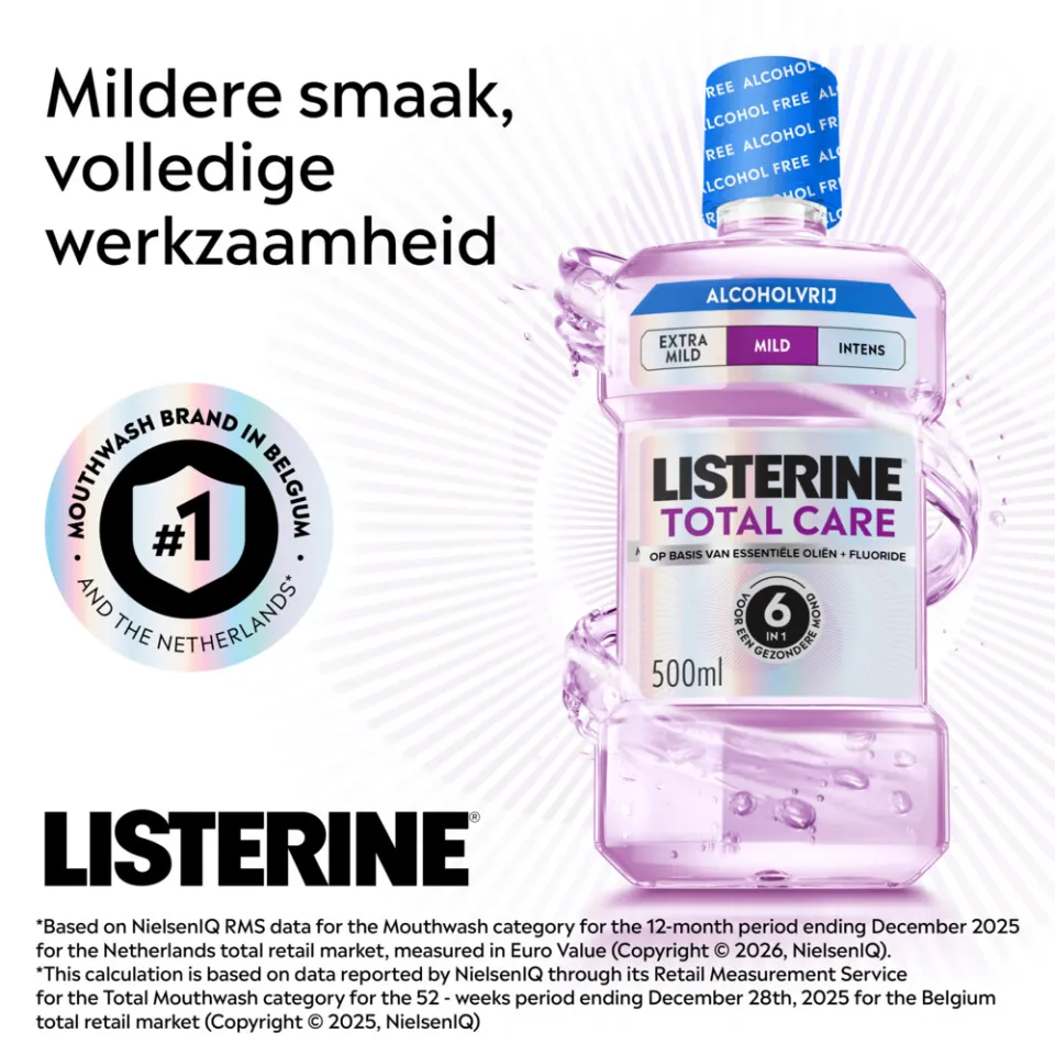 Listerine Total Care Mild Mint alcoholvrij mondwater, foto 4
