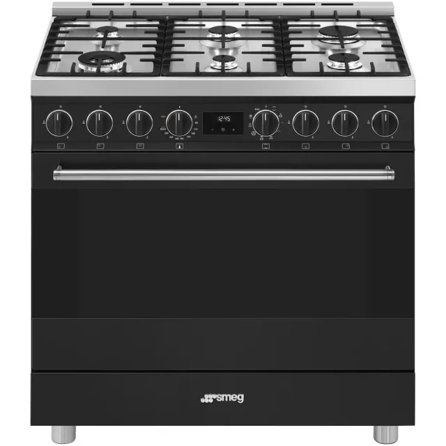 Smeg B91GMMBNLK2 gasfornuis mat zwart Matt Black