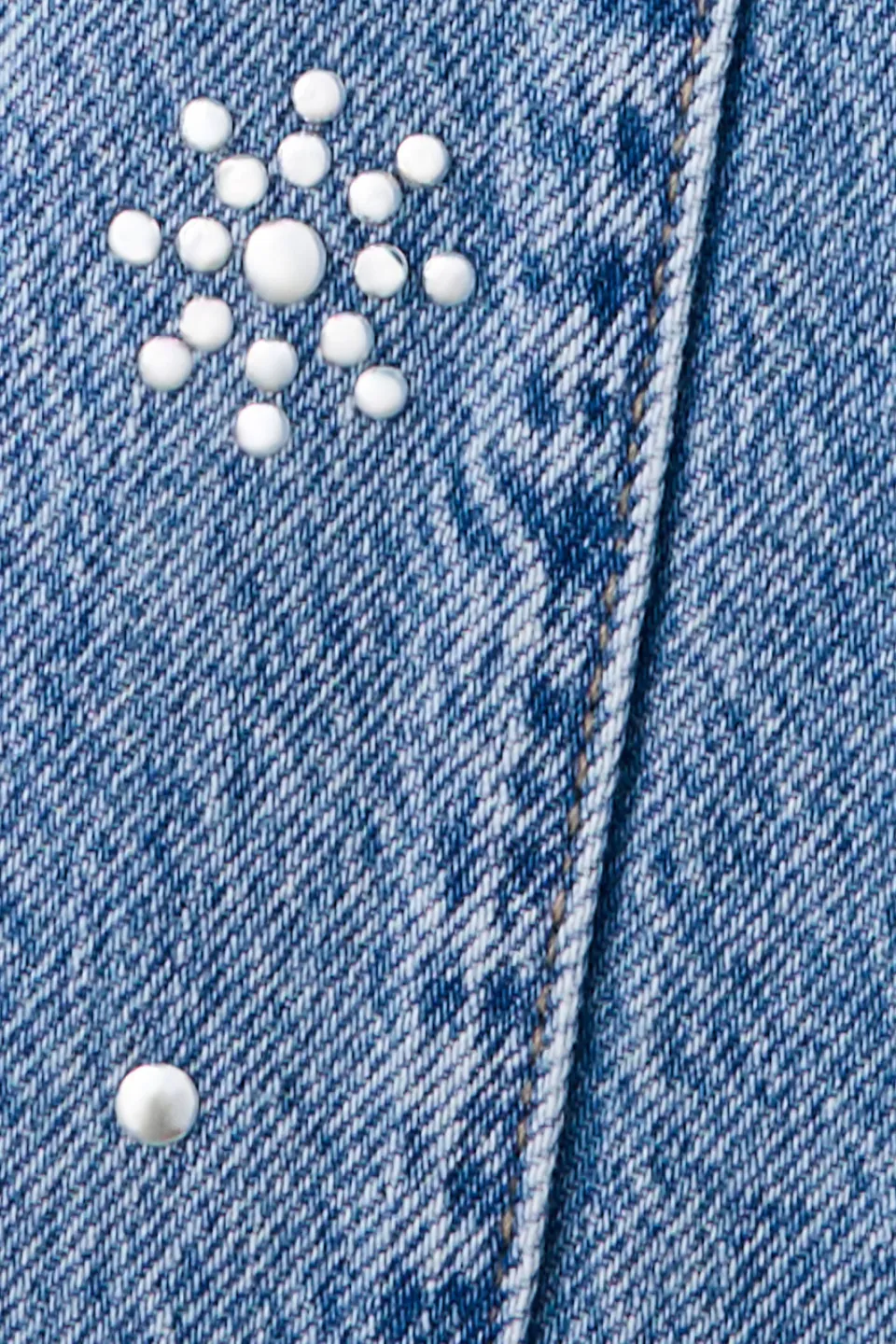 Mango Kids wide leg jeans met studs - blauw, foto 7
