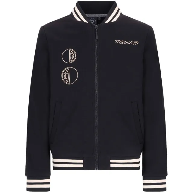 TYGO & vito NextGen sweatvest met print - zwart