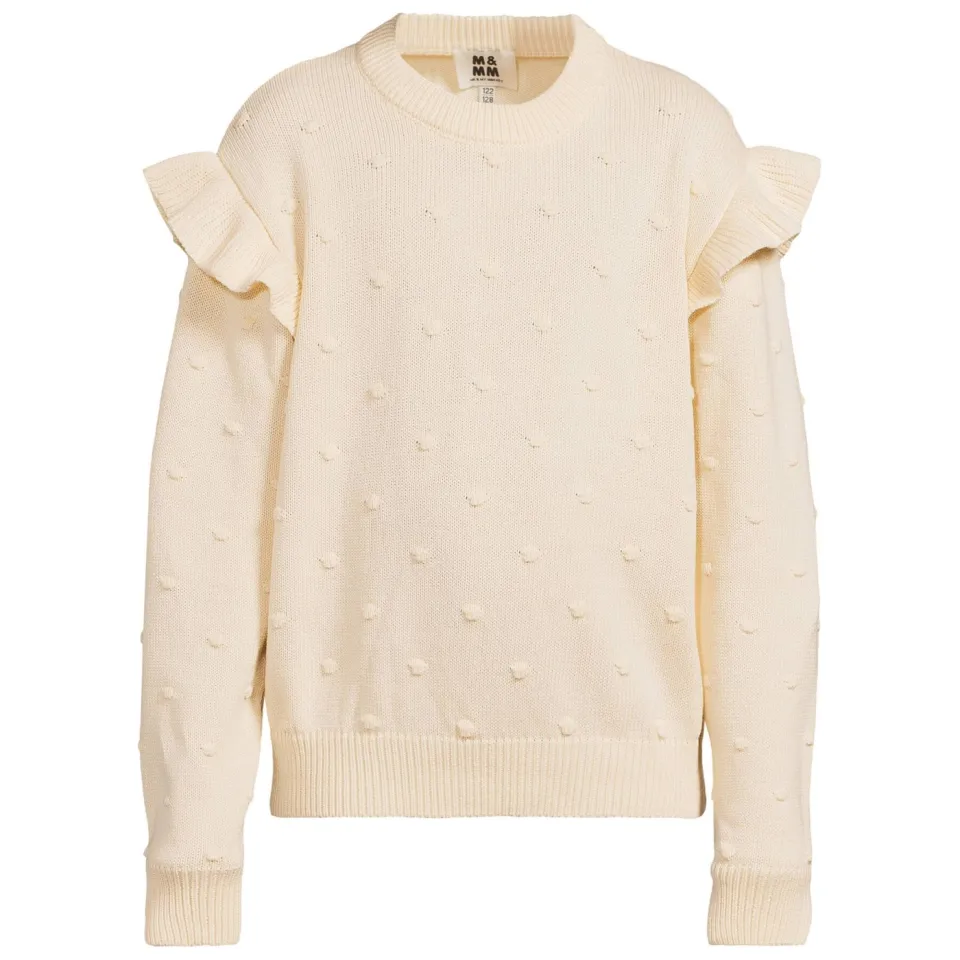 Me & My Monkey katoenen sweater met ruches - beige, foto 2
