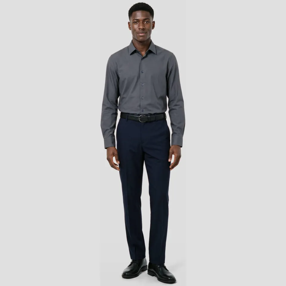Boss slim fit overhemd - donkerblauw, foto 3