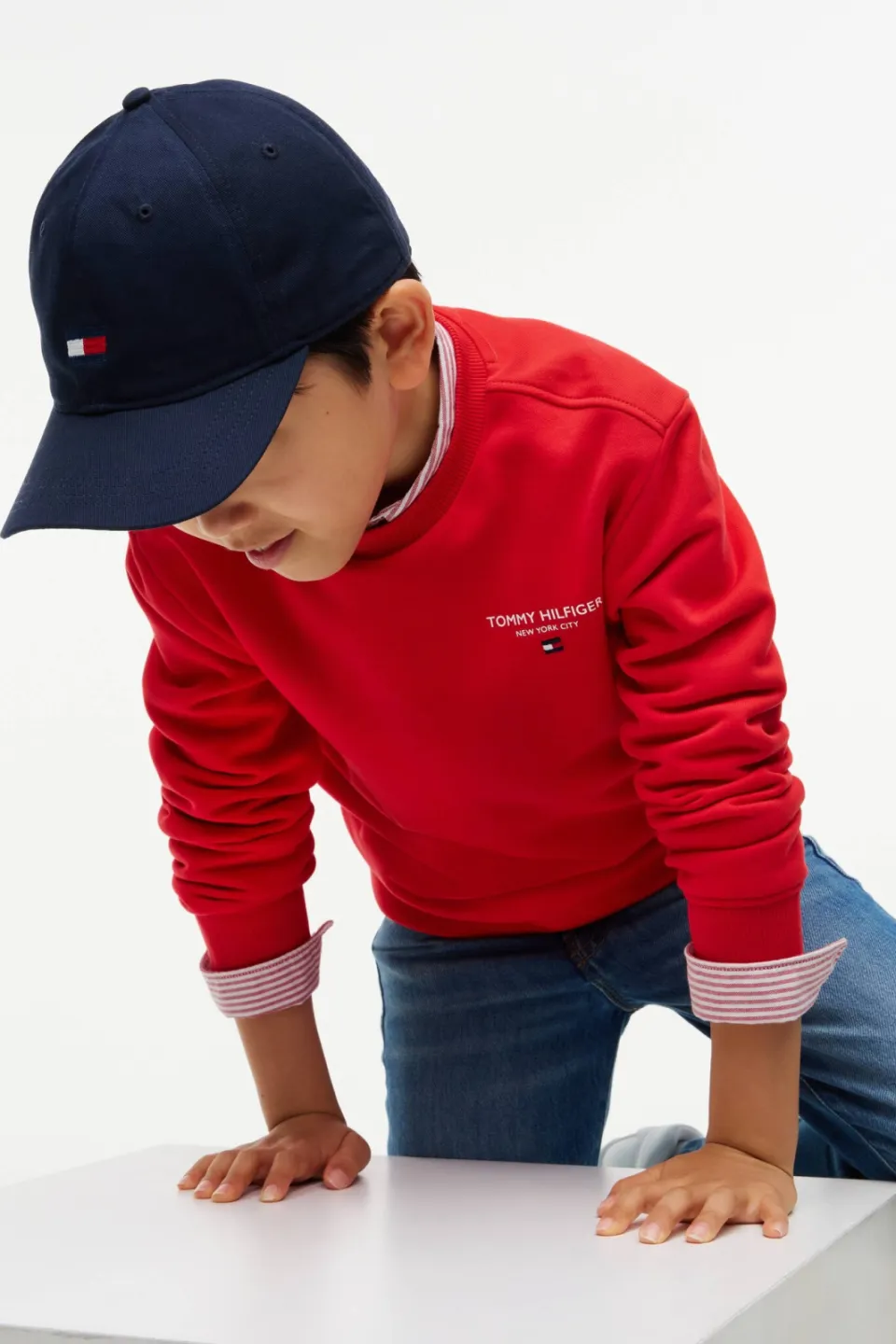 Tommy Hilfiger sweater met logo - rood