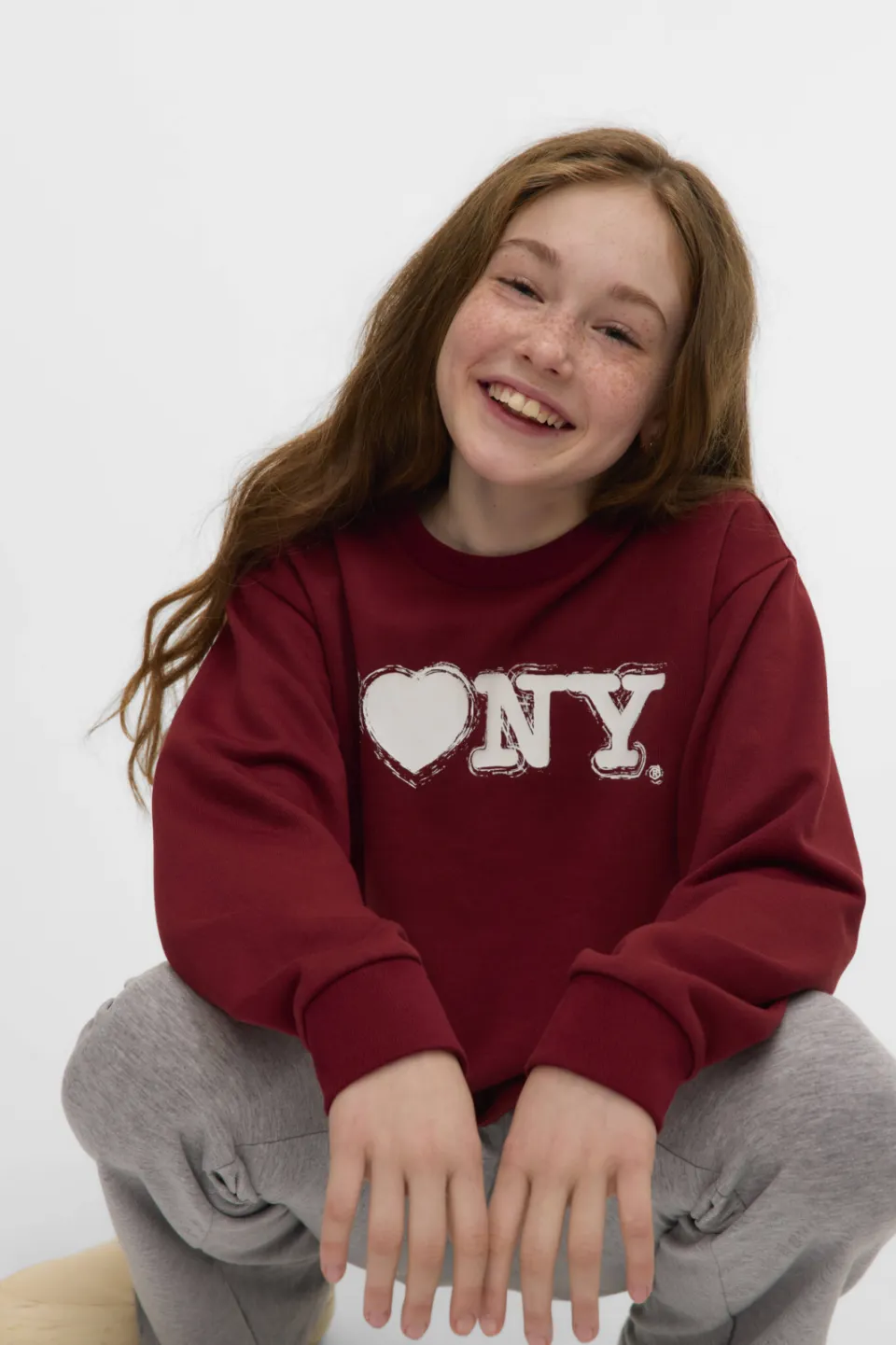 Vero Moda GIRL sweater donkerrood, foto 4