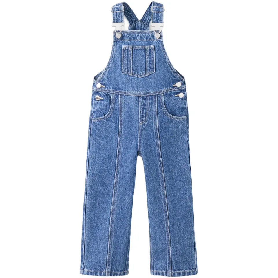 Mango denim tuinbroek mediumblauw, foto 2