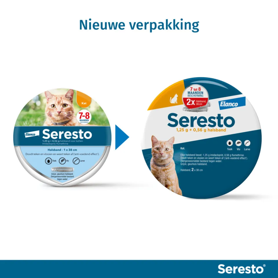 Seresto anti vlooien en teken halsband kat, foto 2