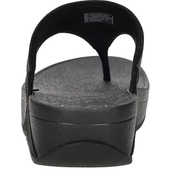 FitFlop Lulu Shimmerglitz Toe-post zwart, foto 3