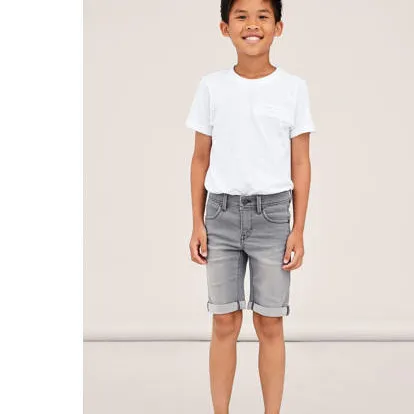 NAME IT NKMSOFUS jeansshort grijs, foto 3