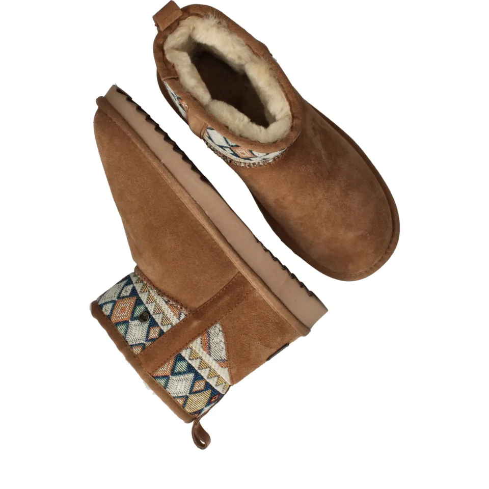 Warmbat Wallaby Woven enkellaarsje cognac, foto 7