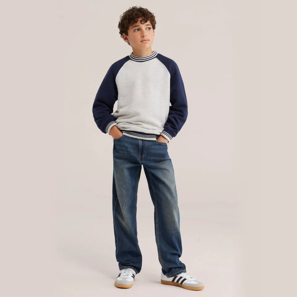 WE Fashion Blue Ridge loose fit jeans - donkerblauw Dark blue denim