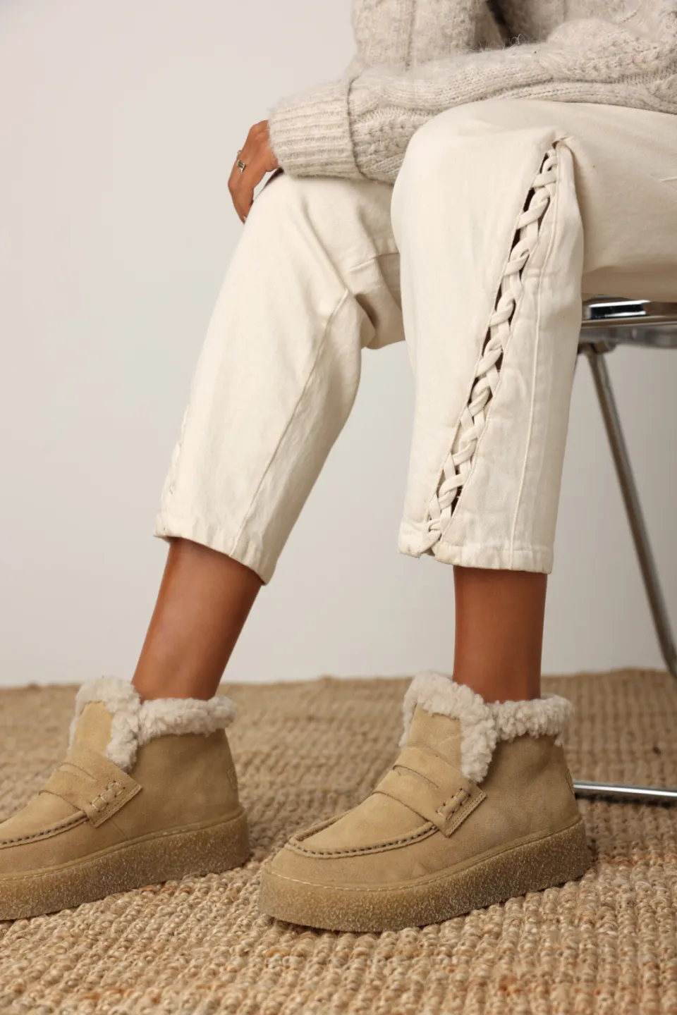Shabbies Amsterdam SENNA ANNA Ankle boot suede Sand, foto 7