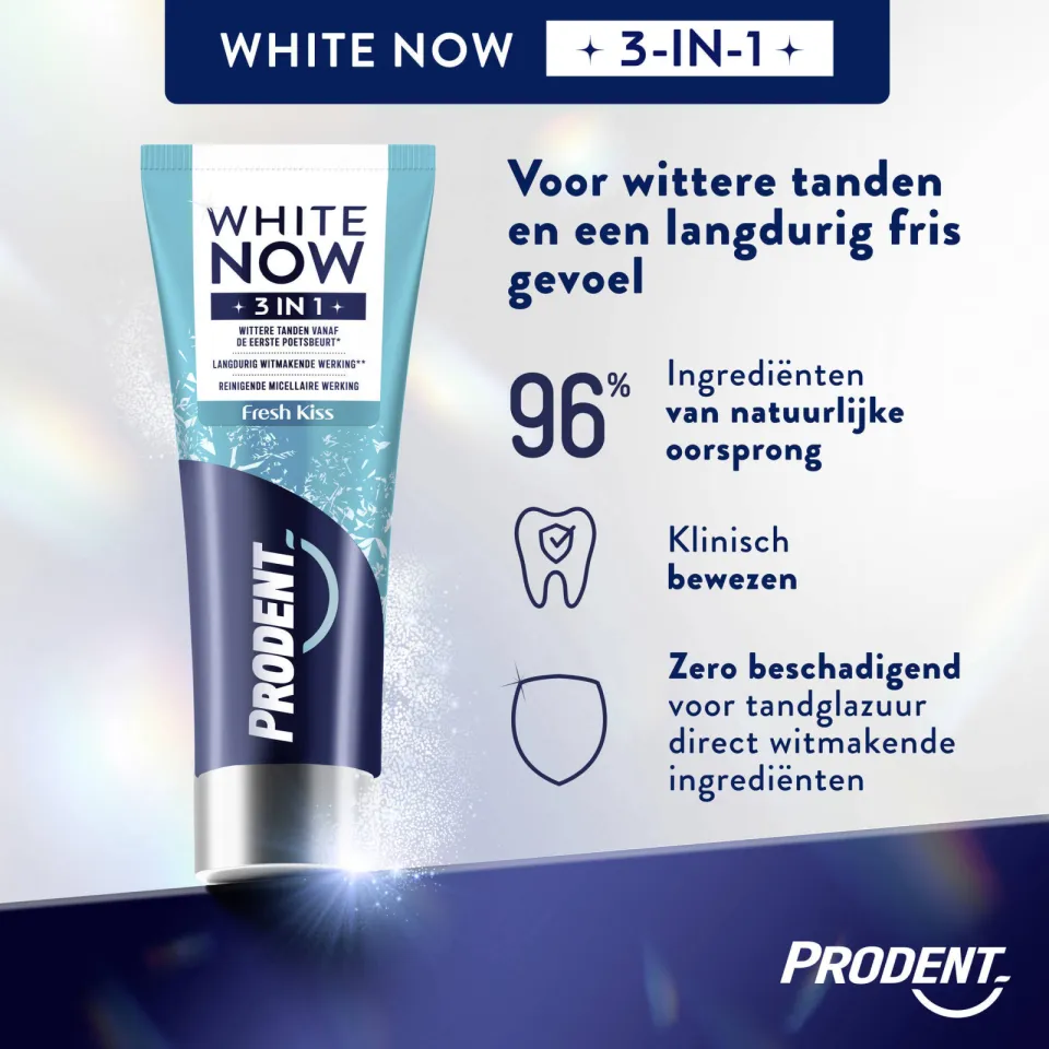 Prodent White Now 3-in-1 Fresh Kiss tandpasta, foto 8