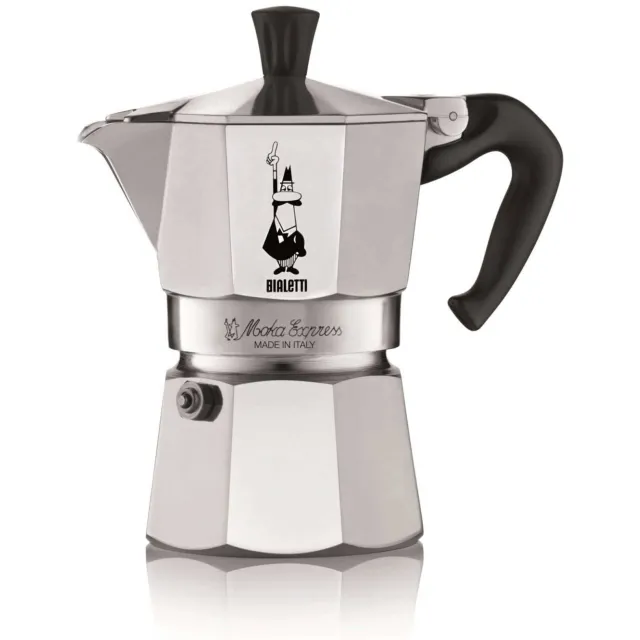 Bialetti Moka Express Percolator 3 Kops - 130 ml zilver