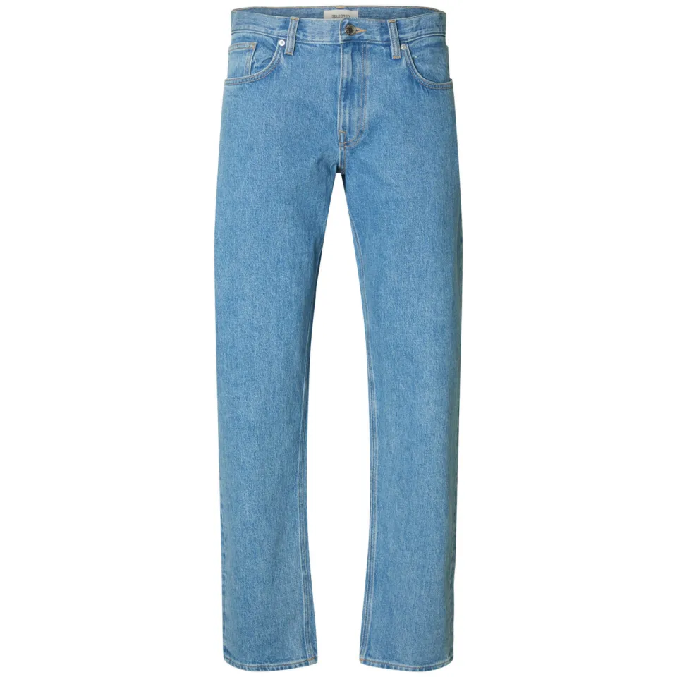 Selected straight leg jeans - light blue denim, foto 2
