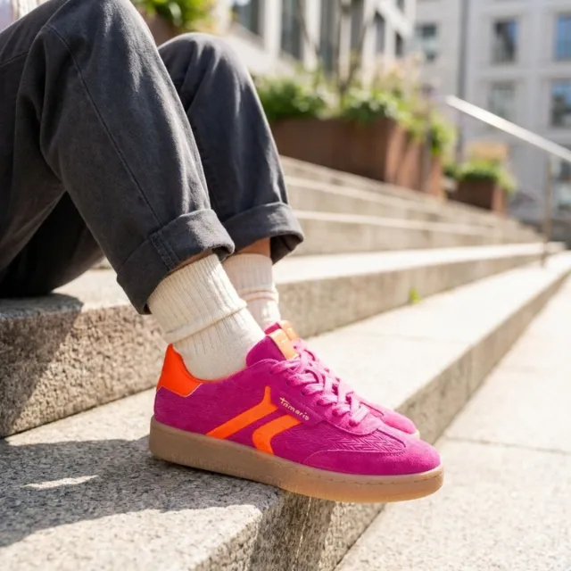 Tamaris sneakers laag roze