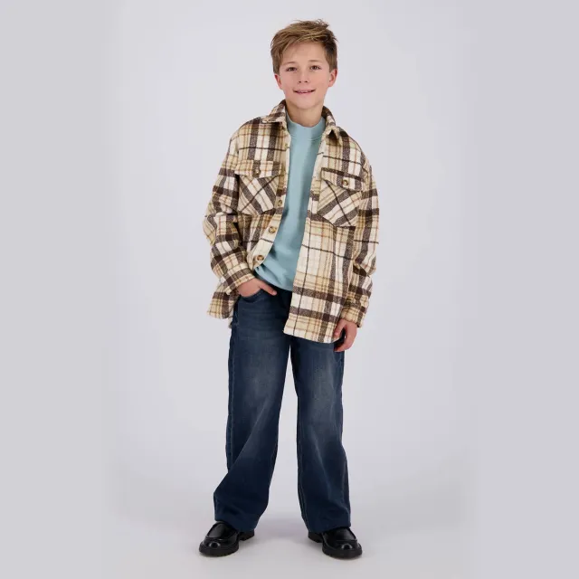 Vingino geruit overhemd - bruin Bruin/beige