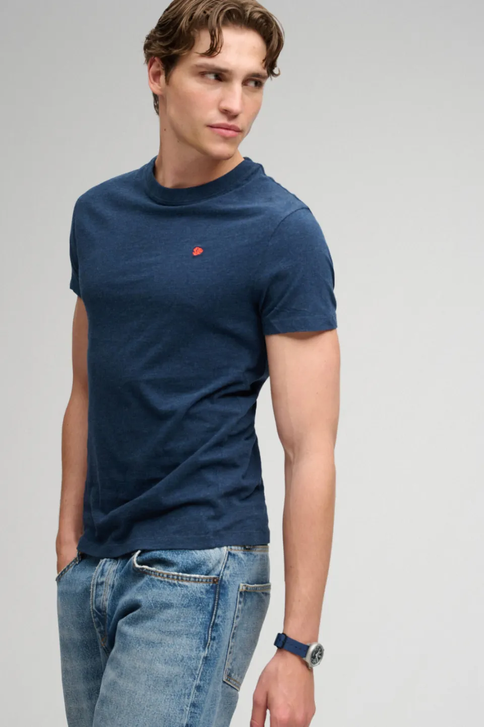 Superdry slim fit T-shirt - donkerblauw, foto 4