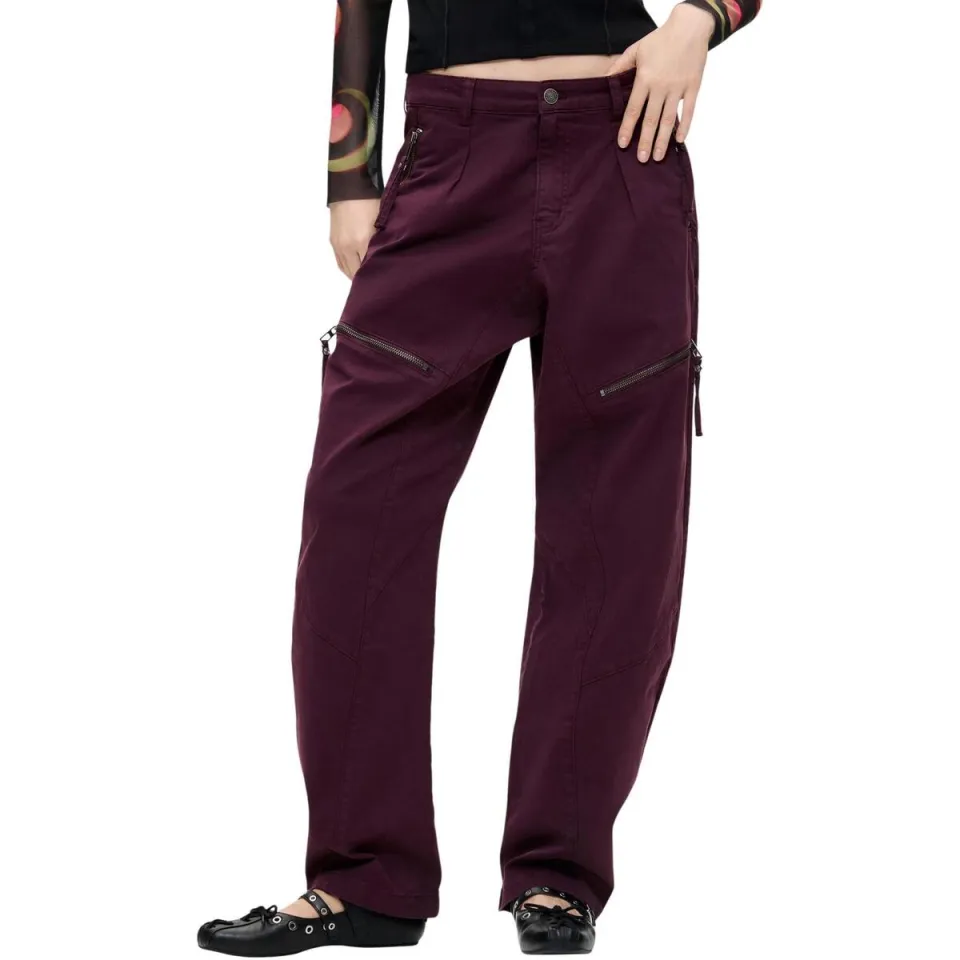 Desigual Zippers cargobroek paars, foto 5