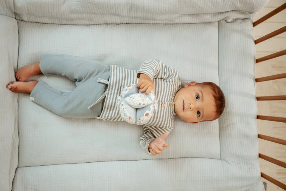 Little Dutch straight babybroek blauw effen