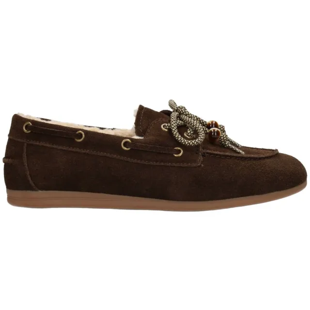 Poelman Paige suède bootschoenen - donkerbruin