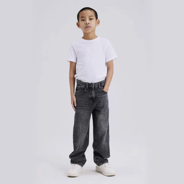 NAME IT KIDS straight fit jeans NKMRYAN Dark Grey Denim