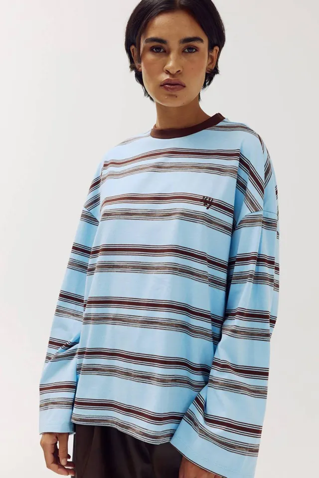 Harper & Yve Tommy-ls gestreept t-shirt blauw