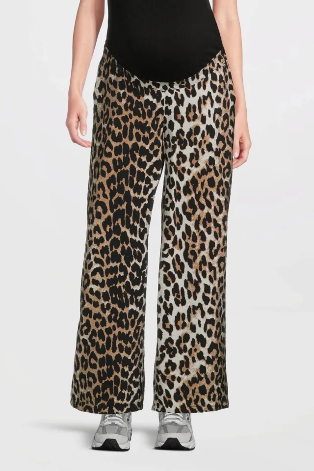 Vero Moda VMMJOSIE wide leg zwangerschapsbroek bruin, foto 4