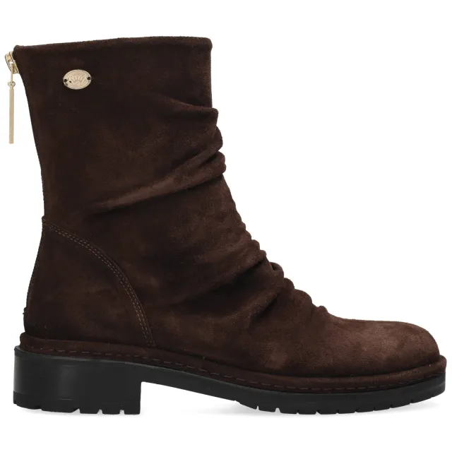 Fred de la Bretoniere Flint Jimmy leren suède enkelboots - donkerbruin
