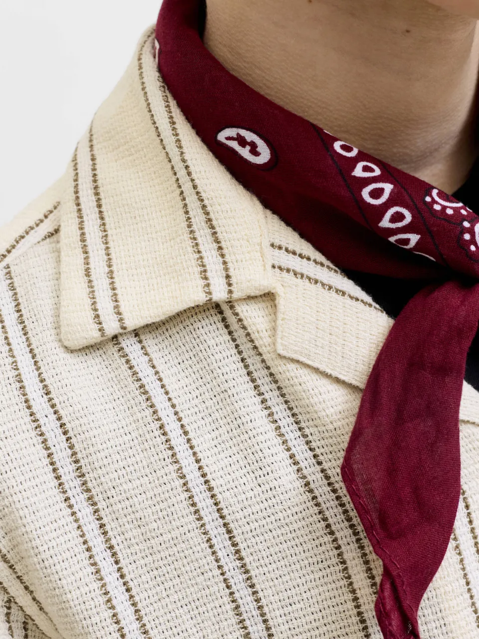 Jack & Jones JUNIOR relaxed casual overhemd ecru, foto 6