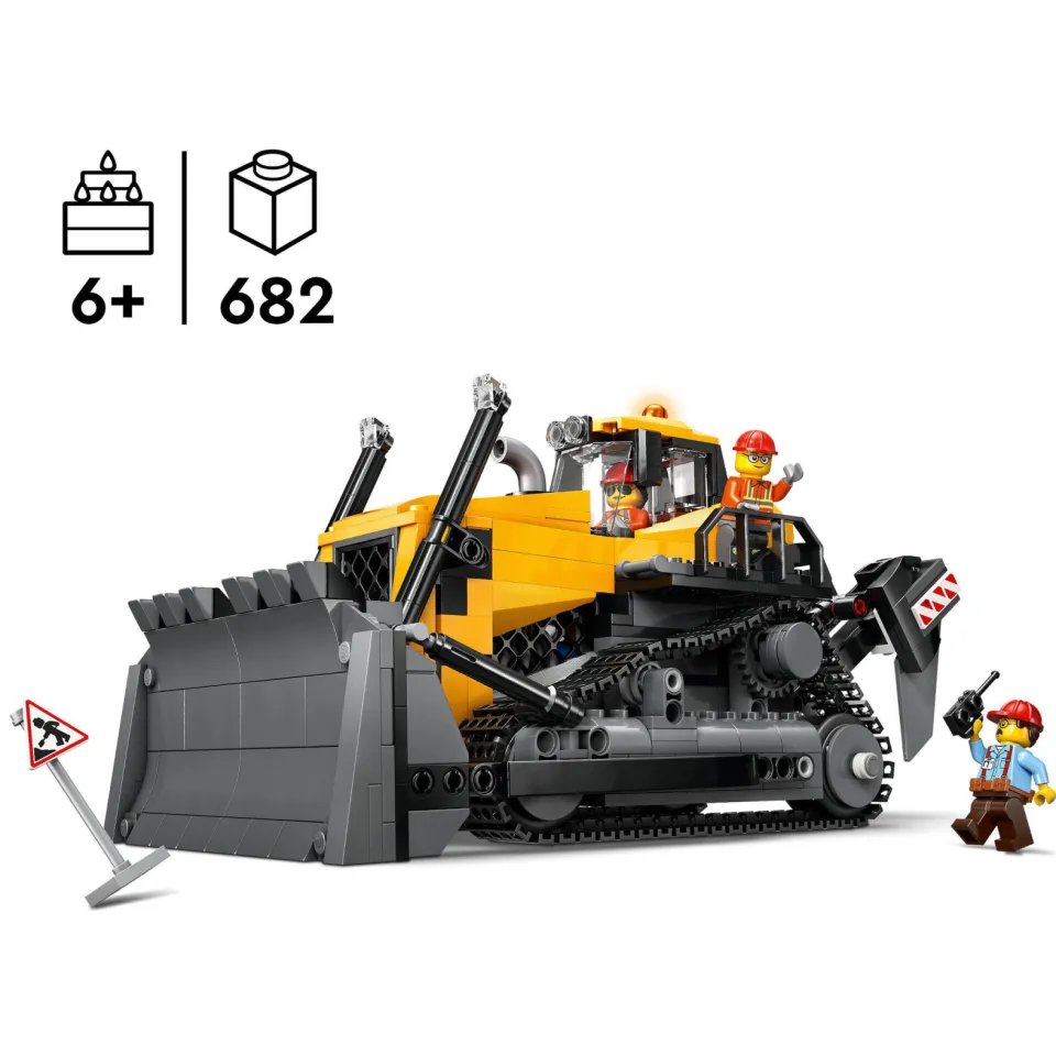 Lego City Gele Bulldozer, Bouwplaatsvoertuig 60466