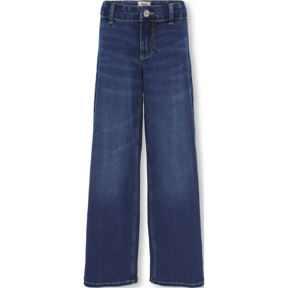 KIDS ONLY GIRL high waist wide leg jeans dark blue denim, foto 2