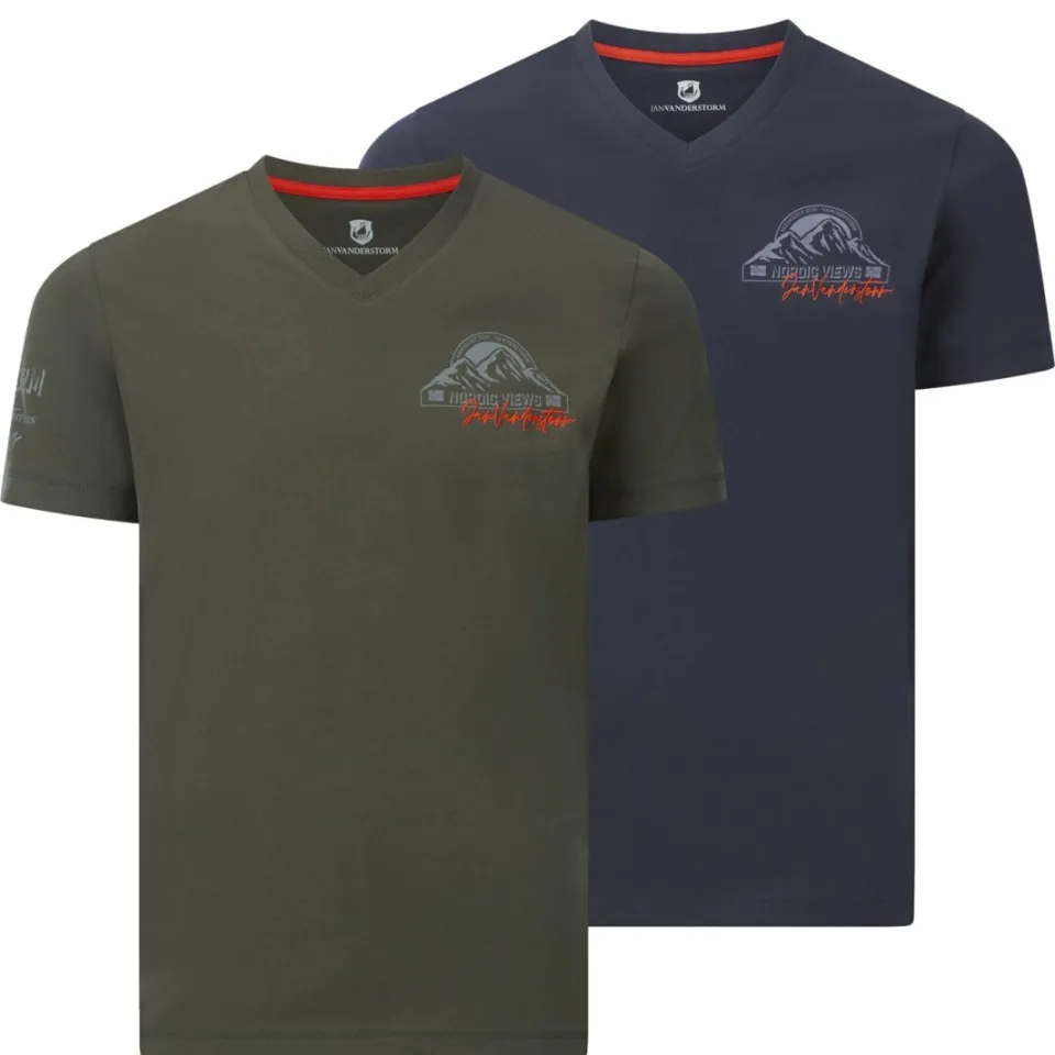 Jan Vanderstorm Jendur T-shirt olijfgroen, foto 2