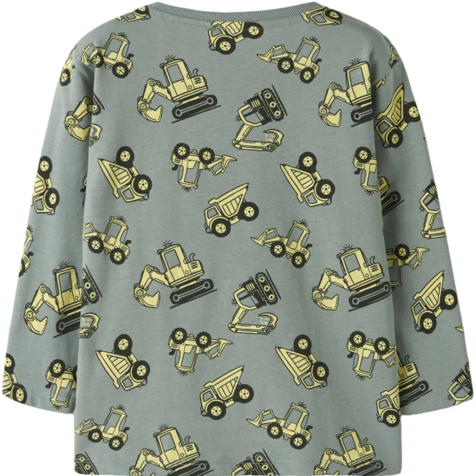 NAME IT MINI regular fit longsleeve met print - groen, foto 2
