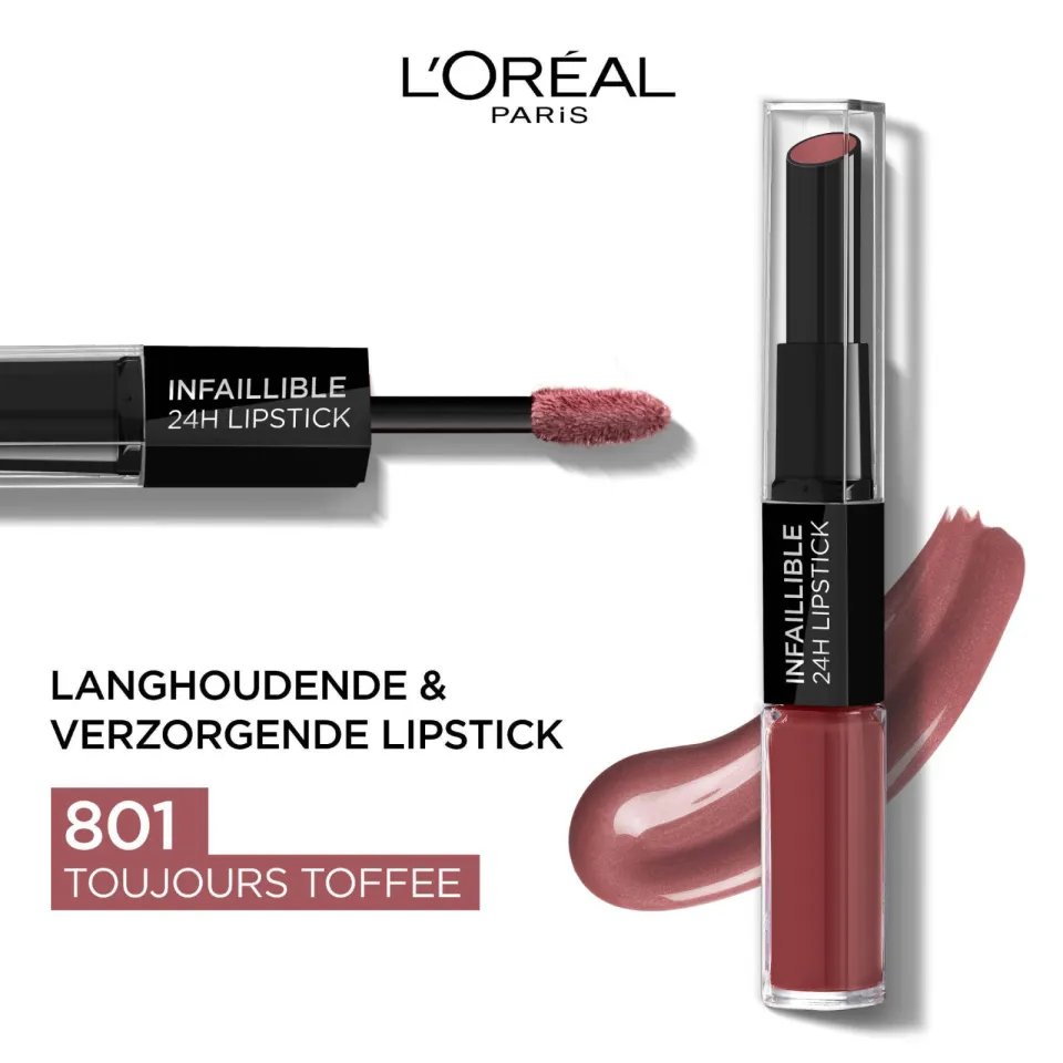 L'oréal Infaillible 24H lippenstift 801 Toujours Toffee roze, foto 3