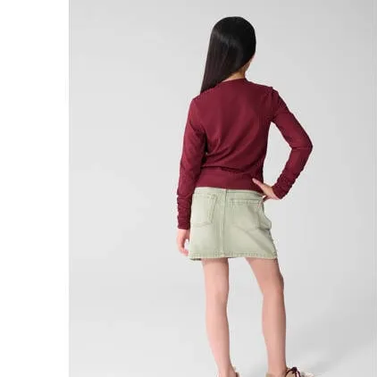Shoeby longsleeve donkerrood, foto 6