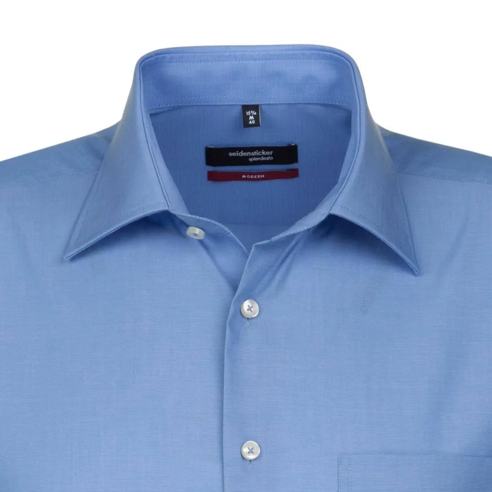 Seidensticker regular fit overhemd blauw, foto 3