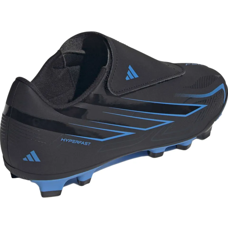 Adidas Performance F50 Hyperfast Club junior imitatieleren voetbalschoenen - zwart/blauw, foto 4