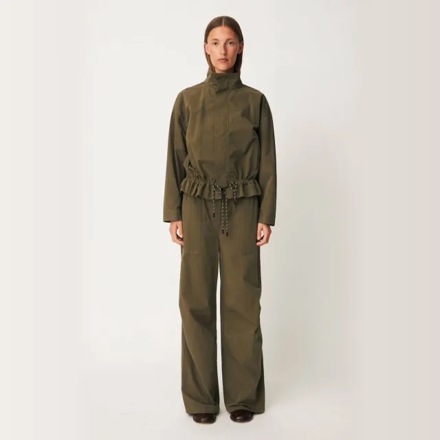 Modström wide leg broek - groen Olijf