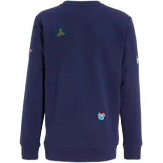 OppoSuits kerstsweater X-Mas Icons met all over print donkerblauw, foto 3