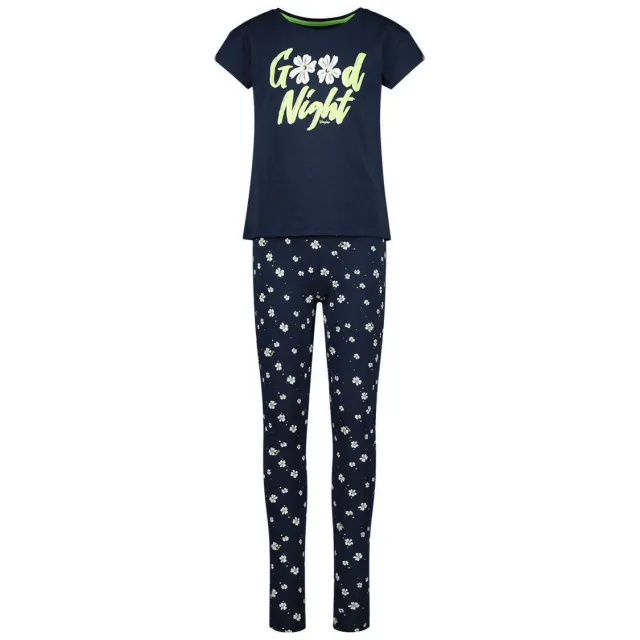Vingino WILAH pyjama donkerblauw donkerblauw/wit