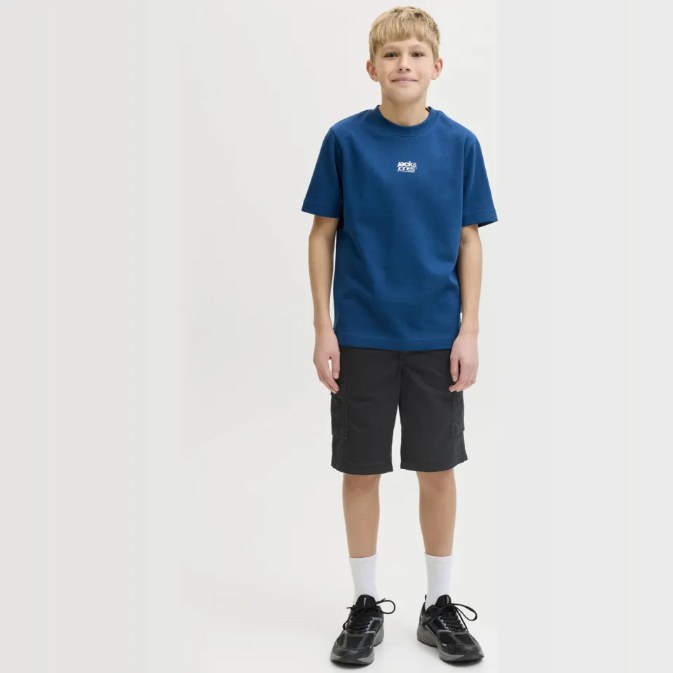 Jack & Jones relaxed high waist cargoshort zwart