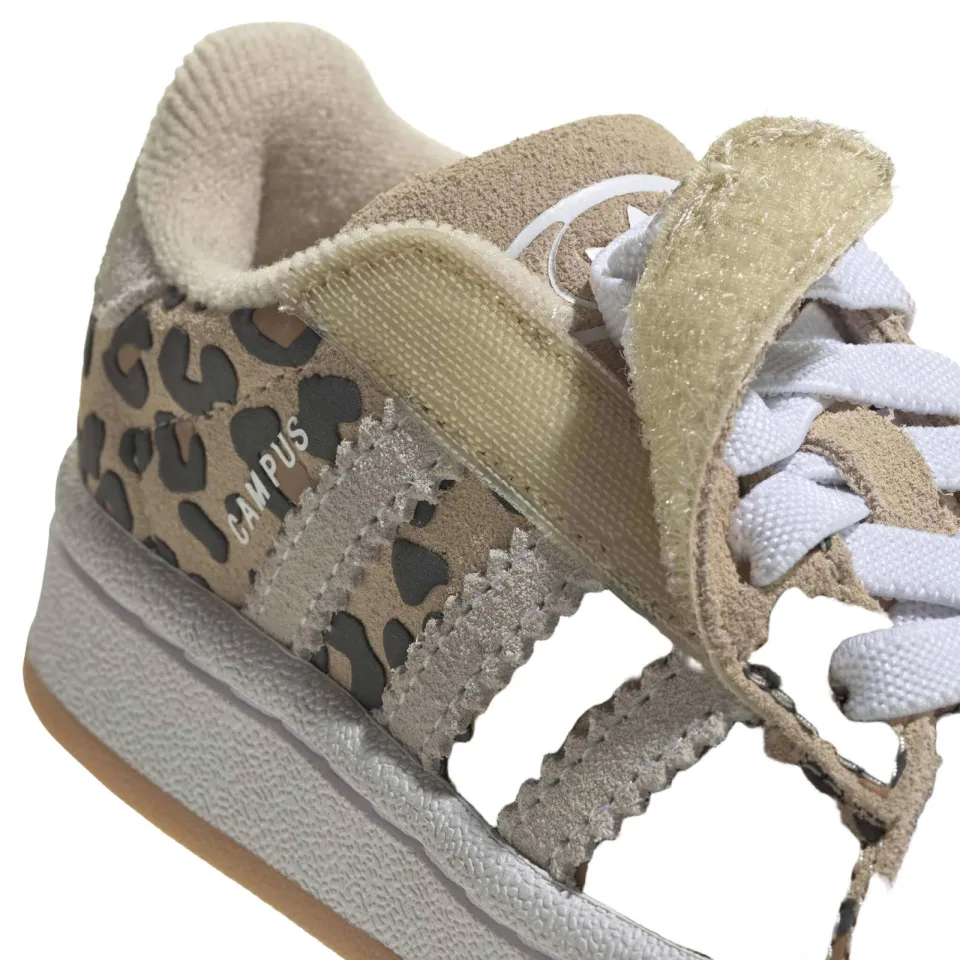 Adidas Originals Campus 00's suède sneakers met panterprint - camel/zwart, foto 6