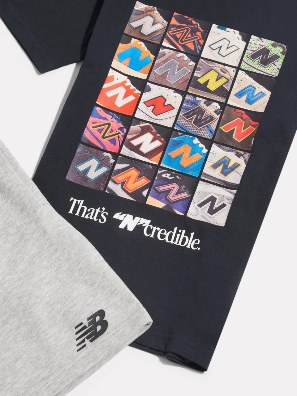 New Balance T-shirt set met print - zwart/grijs, foto 4