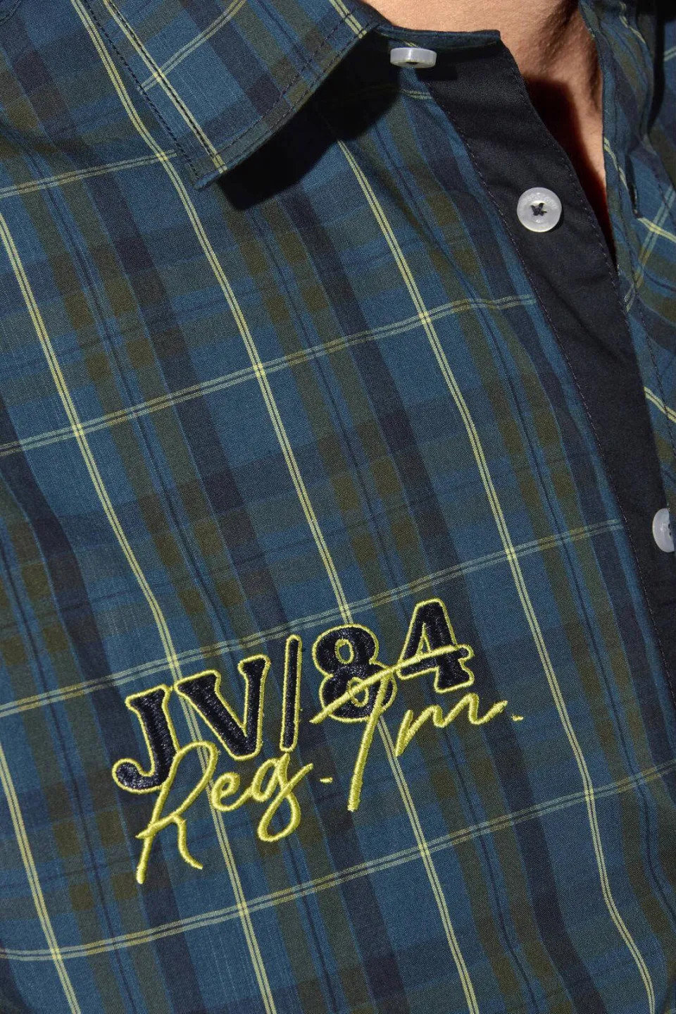 Jan Vanderstorm +FIT COLLECTIE casual overhemd EMYLS Plus petrol, foto 6