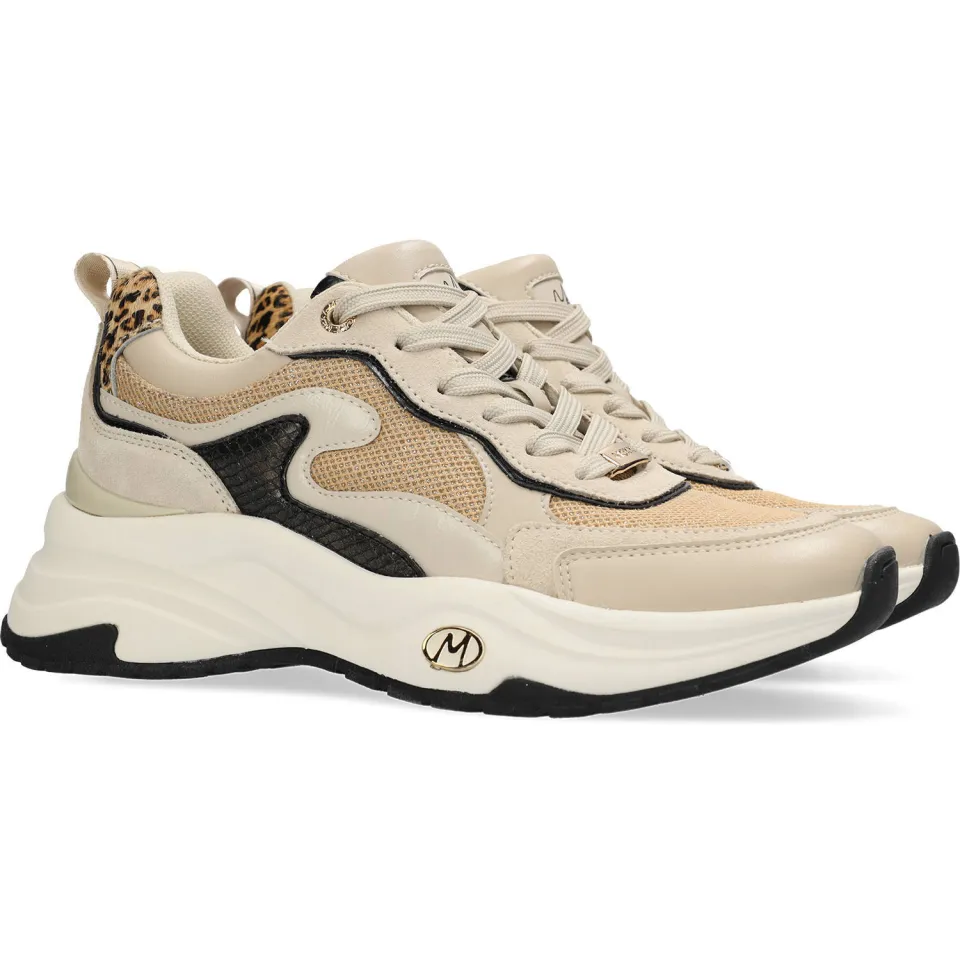 Mexx chunky sneakers beige/goud, foto 5