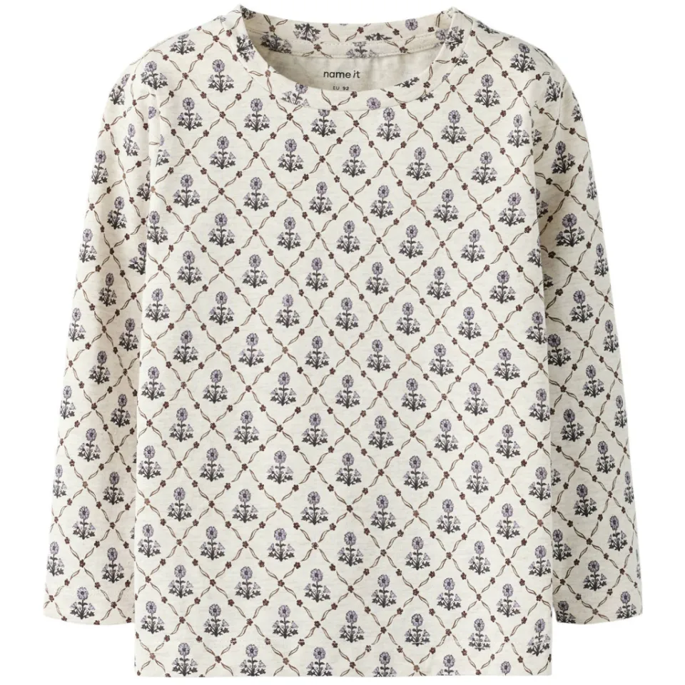 NAME IT MINI longsleeve all over print ecru, foto 2