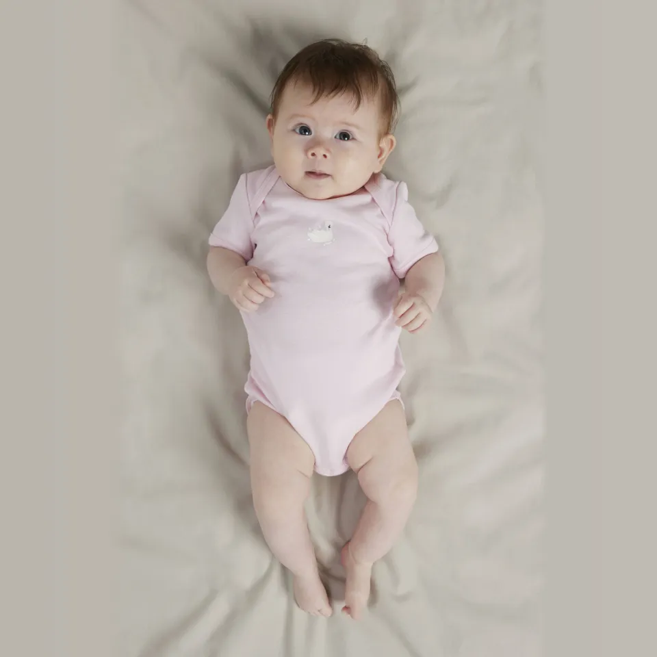 NAME IT BABY romper - lichtroze/roze/blauw (set van 3)
